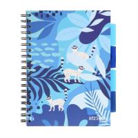 Kołozeszyt Pads B5/100K kratka Jungla niebieski. Wydawca: Strigo. SmakLiter.pl Opakowanie Kołozeszyt Pads B5/100K kratka Jungla niebieski