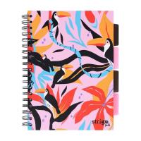 Kołozeszyt Pads B5/100K kratka Jungla różowy. Wydawca: Strigo. SmakLiter.pl Opakowanie Kołozeszyt Pads B5/100K kratka Jungla różowy