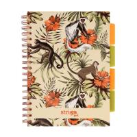 Kołozeszyt Pads B5/100K kratka Tropiki Małpki. Wydawca: Strigo. SmakLiter.pl Opakowanie Kołozeszyt Pads B5/100K kratka Tropiki Małpki