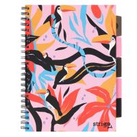 Kołozeszyt Strigo A4 Project Book Jungla różowy kratka. Wydawca: Strigo. SmakLiter.pl Opakowanie Kołozeszyt Strigo A4 Project Book Jungla różowy kratka