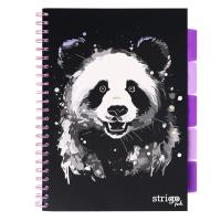 Kołozeszyt Strigo A4 Project Book Panda czarny kratka. Wydawca: Strigo. SmakLiter.pl Opakowanie Kołozeszyt Strigo A4 Project Book Panda czarny kratka