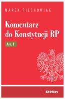 Okładka książki Komentarz do Konstytucji RP art. 1