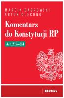 Okładka książki Komentarz do Konstytucji RP art. 219-224