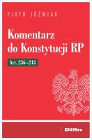 Okładka książki Komentarz do Konstytucji RP art. 236-243