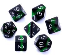 Opakowanie Komplet kości REBEL RPG - Minerały - Szmaragd