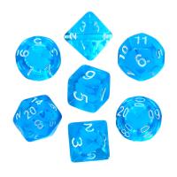 Opakowanie Komplet kości REBEL RPG - Mini Kryształowe - Błękitne