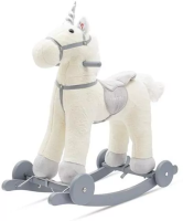 Opakowanie Koń na biegunach z melodią i kółkami biały