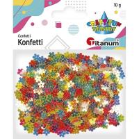 Opakowanie Konfetti Kwiaty 7mm gładkie tęczowe mix kolorów 20