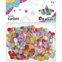 Opakowanie Konfetti Kwiaty 9mm mix kolorów pastelowych 15g