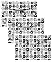 Opakowanie Koperta A4 na zatrzask Kwiaty 3 sztuki