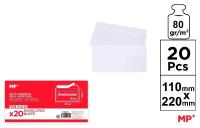 Koperta biała 220x110mm 20szt. Wydawca: MP Main Paper. SmakLiter.pl Opakowanie Koperta biała 220x110mm 20szt