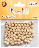 Opakowanie Koraliki drewniane 8mm 80szt