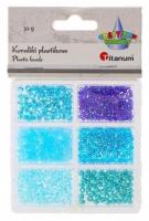 Koraliki plastikowe 6 rozmiarów 32g. Wydawca: Titanum. SmakLiter.pl Opakowanie Koraliki plastikowe 6 rozmiarów 32g