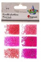 Koraliki plastikowe 6 rozmiarów 32g. Wydawca: Titanum. SmakLiter.pl Opakowanie Koraliki plastikowe 6 rozmiarów 32g