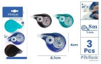 Korektor w taśmie 5mmx8m 3szt. Wydawca: BeBasic. SmakLiter.pl Opakowanie Korektor w taśmie 5mmx8m 3szt