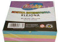 Kostka klejona 85x85mm 370 kartek kolorowa. Wydawca: Alfa Pastello. SmakLiter.pl Opakowanie Kostka klejona 85x85mm 370 kartek kolorowa