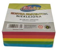 Kostka nieklejona 85x85mm 370 kartek kolorowa. Wydawca: Alfa Pastello. SmakLiter.pl Opakowanie Kostka nieklejona 85x85mm 370 kartek kolorowa
