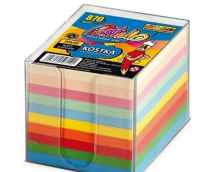 Kostka w kubiku 90x90mm 850 kartek 10 kolorów. Wydawca: Alfa Pastello. SmakLiter.pl Opakowanie Kostka w kubiku 90x90mm 850 kartek 10 kolorów