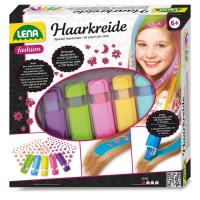 Opakowanie Kreda do włosów zmywalna 5 kolorów + naklejki