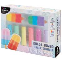 Kreda jumbo lody summer 8 elementów KIDEA. Wydawca: Derform. SmakLiter.pl Opakowanie Kreda jumbo lody summer 8 elementów KIDEA