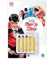 Kredki do malowania twarzy i ciała 5 kolorów. Wydawca: Widmann. SmakLiter.pl Opakowanie Kredki do malowania twarzy i ciała 5 kolorów