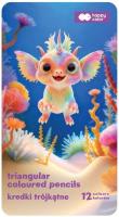Opakowanie Kredki drewniane trójkątne 12 kolorów HAPPY COLOR