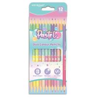 Opakowanie Kredki dwustronne trójkątne pastel 12szt