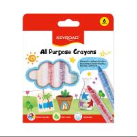 Kredki KEYROAD zmywalne 6 kolorów. Wydawca: Keyroad. SmakLiter.pl Opakowanie Kredki KEYROAD zmywalne 6 kolorów