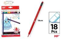 Opakowanie Kredki ołówkowe ścieralne z gumką 18szt