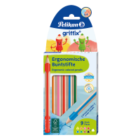 Opakowanie Kredki ołówkowe trójkątne Griffix 9 kolorów