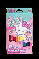Opakowanie Kredki ołówkowe trójkątne Jumbo Hello Kitty 12 kolorów