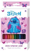 Opakowanie Kredki ołówkowe trójkątne Jumbo Stitch 12 kolorów