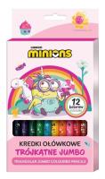 Opakowanie Kredki ołówkowe trójkątne Minionki 12 kolorów