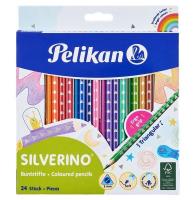 Opakowanie Kredki Silverino trójkątne 24 kolory