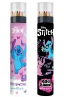 Opakowanie Kredki Stitch ołówkowe trójkątne w tubie 16kol