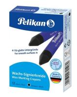Opakowanie Kredki świecowe czarne 12szt PELIKAN