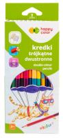 Kredki trójkątne 12szt 24 kolory HAPPY COLOR. Wydawca: GDD. SmakLiter.pl Opakowanie Kredki trójkątne 12szt 24 kolory HAPPY COLOR