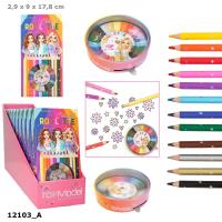 Opakowanie Kredki z ruletką do losowania koloru Top Model 12 kolorów 12103A