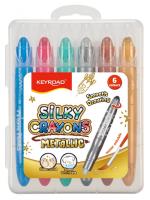 Kredki żelowe KEYROAD Metallic 6 kolorów. Wydawca: Keyroad. SmakLiter.pl Opakowanie Kredki żelowe KEYROAD Metallic 6 kolorów