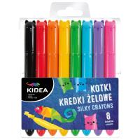 Opakowanie Kredki żelowe Kotki 8 kolorów KIDEA