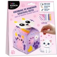 Kreowanie po numerach szkatułka kotek Kidea. Wydawca: Derform. SmakLiter.pl Opakowanie Kreowanie po numerach szkatułka kotek Kidea