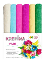 Opakowanie Krepina marszczona 25x100cm Mix Vivid 6 kolorów