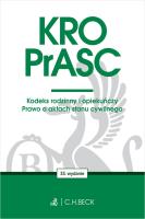 Okładka książki KRO. PrASC. Kodeks rodzinny i opiekuńczy. Prawo o aktach stanu cywilnego R50 wyd. 33