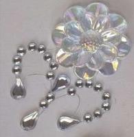 Opakowanie Kryształki samoprzylepne kwiaty 35x50mm 8szt