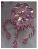 Opakowanie Kryształki samoprzylepne kwiaty 35x50mm róż 8szt