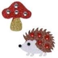 Kryształki samoprzylepne muchomorki i jeże 8szt. Wydawca: Titanum. SmakLiter.pl Opakowanie Kryształki samoprzylepne muchomorki i jeże 8szt