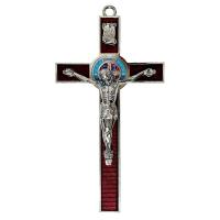 Opakowanie Krzyż czerwony metalowy Benedykta 30cm