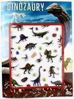 Okładka książki Książeczka z wypukłymi naklejkami. Dinozaury