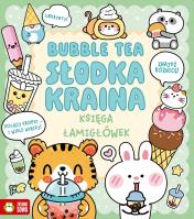 Księga łamigłówek. Bubble tea. Słodka kraina. Autor: Em Bruce. SmakLiter.pl Okładka książki Księga łamigłówek. Bubble tea. Słodka kraina
