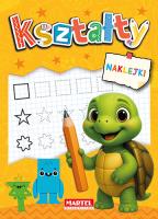 Kształty z naklejkami. Autor: Wiktoria Kohnke. SmakLiter.pl Okładka książki Kształty z naklejkami